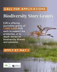 Subventions pour reportages sur la biodiversité 2026 par le Earth Journalism Network