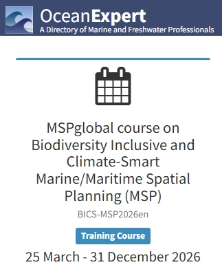 دورة MSPglobal حول التخطيط المكاني البحري/البحري الشامل للتنوع البيولوجي والذكي مناخيًا